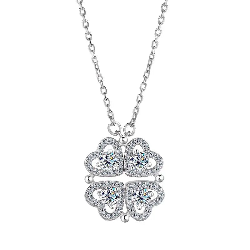 Sterling Silver S925 Four Leaf Clover Necklace For Women - OurLum.com