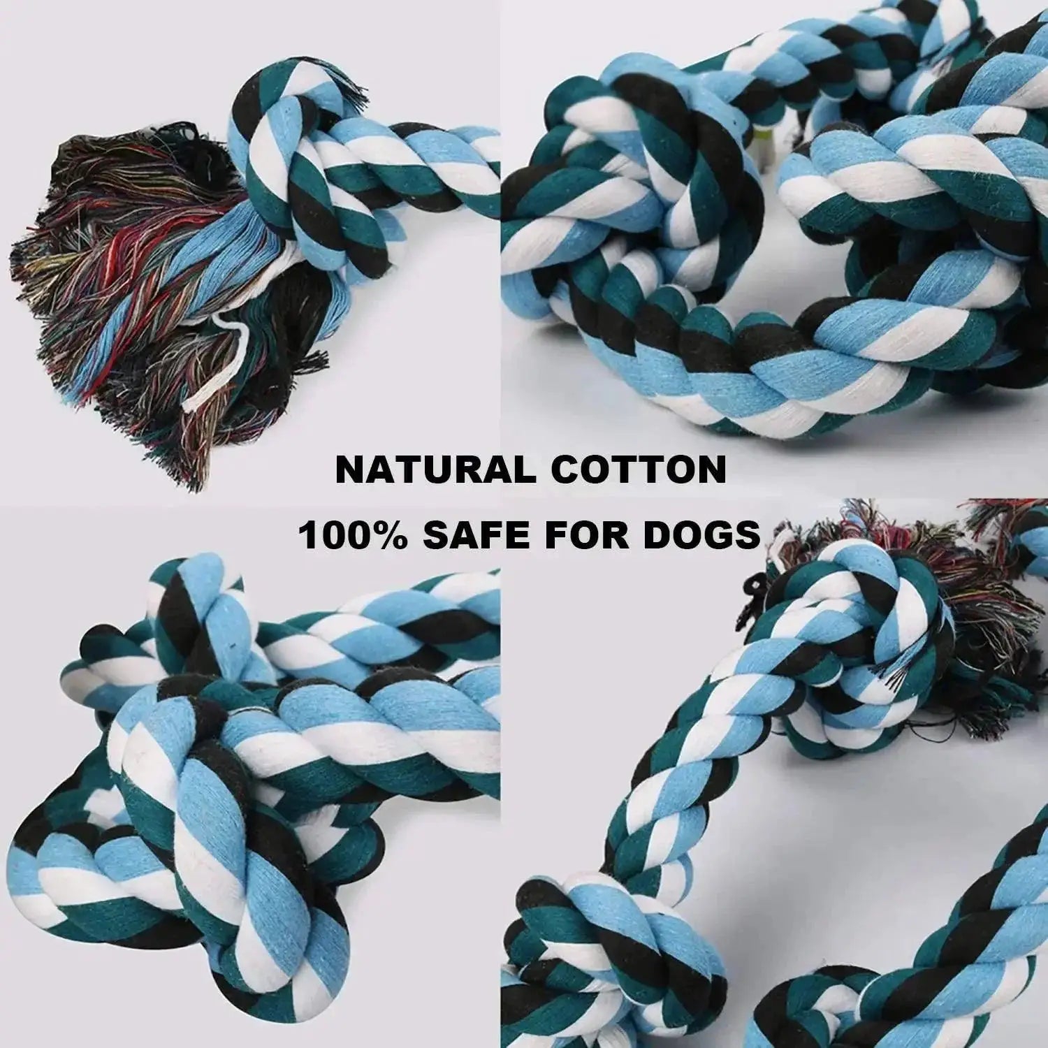 Dog Rope Chew Toy Grind Tooth Cleaning Fun Durable