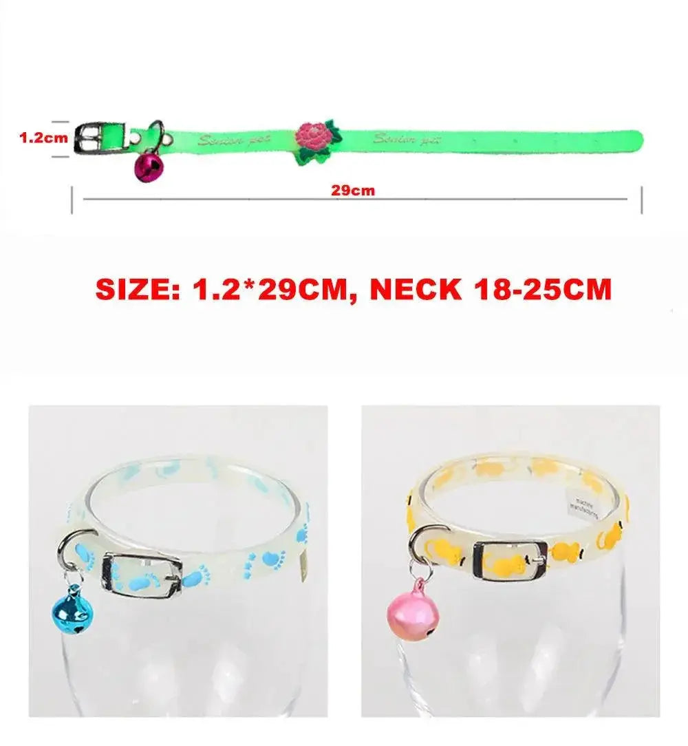 Luminous Cat Collar Glow In The Dark Safety Accessory