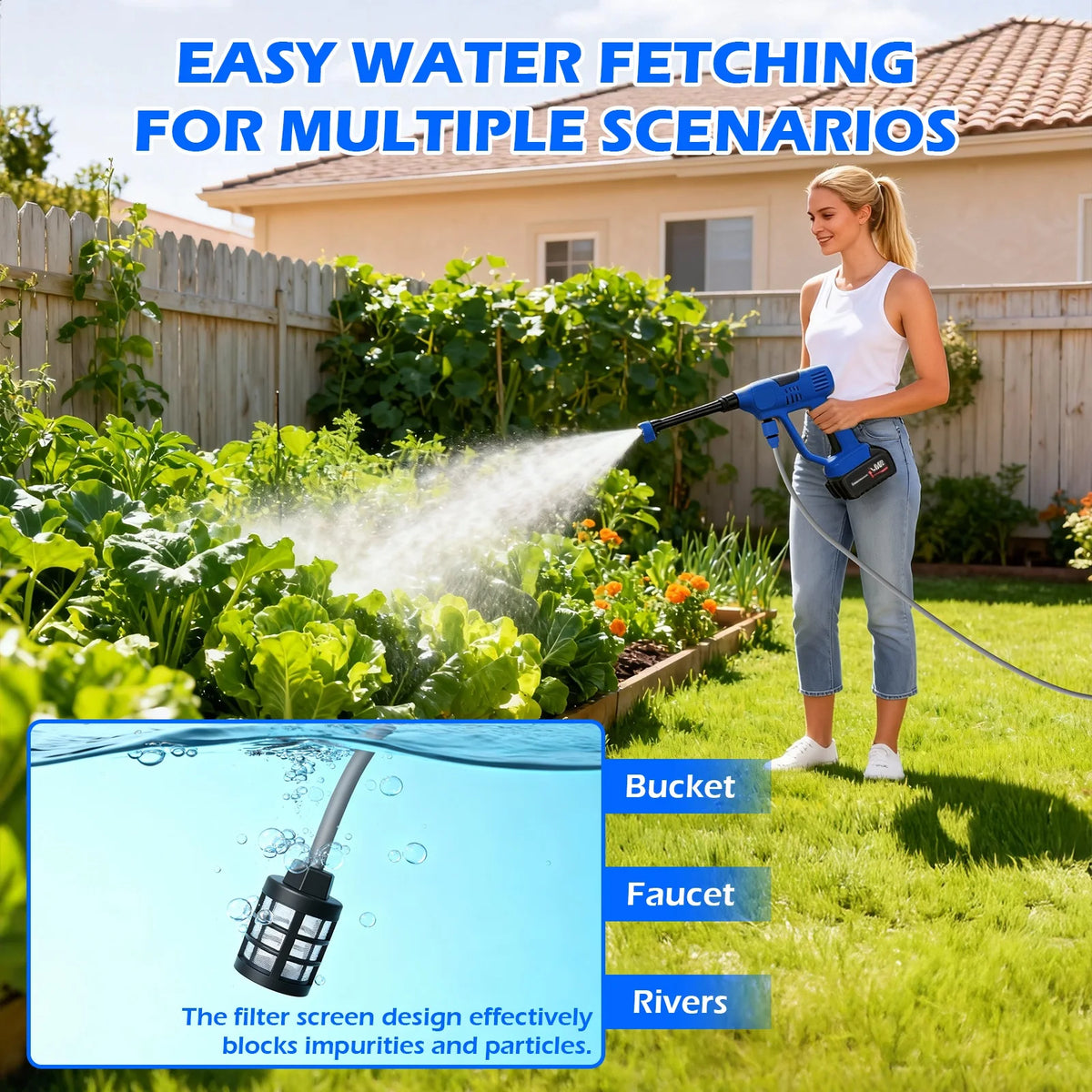 Portable Cordless Car Washer High Pressure Spray Water Gun — product view 3