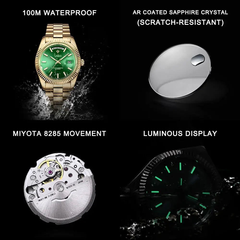 CADISEN DD40 Men Watches Luxury Automatic Mechanical Watch Men AR Sapphire Glass 10Bar Japan MIYOTA 8285 Movement Wristwatch Men