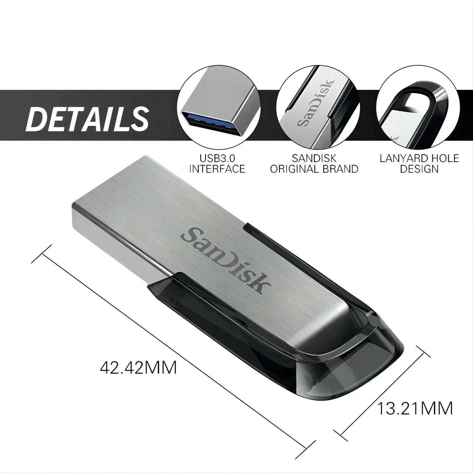 SanDisk Ultra Flair USB Flash Drive High Speed Memory Stick