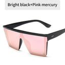 Unisex Vintage Flat Top Sunglasses with UV400 Protection
