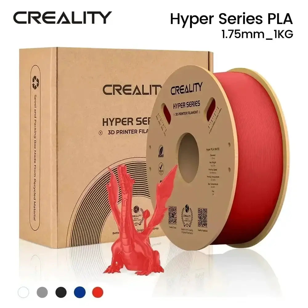 CREALITY Hyper PLA Filament 3D Printer Materials Series 1.75mm 1KG High Precision Printer Fluidity Faster Cooling Manufacturing