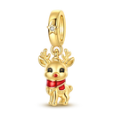 Sparkling Gold Plated Camera Charm