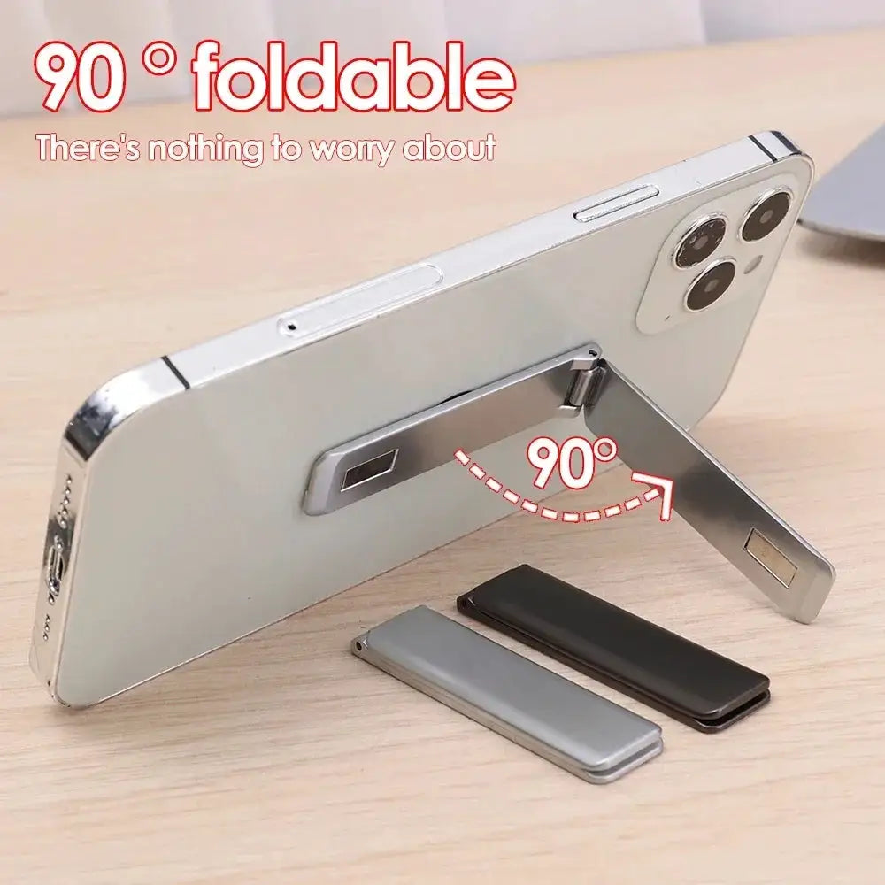 1-2Pcs Universal Strong Magnetic Metal Mobile Phone Holder Stand Folding Adjustable Ultra Thin Phone Kickstand Desktop Bracket