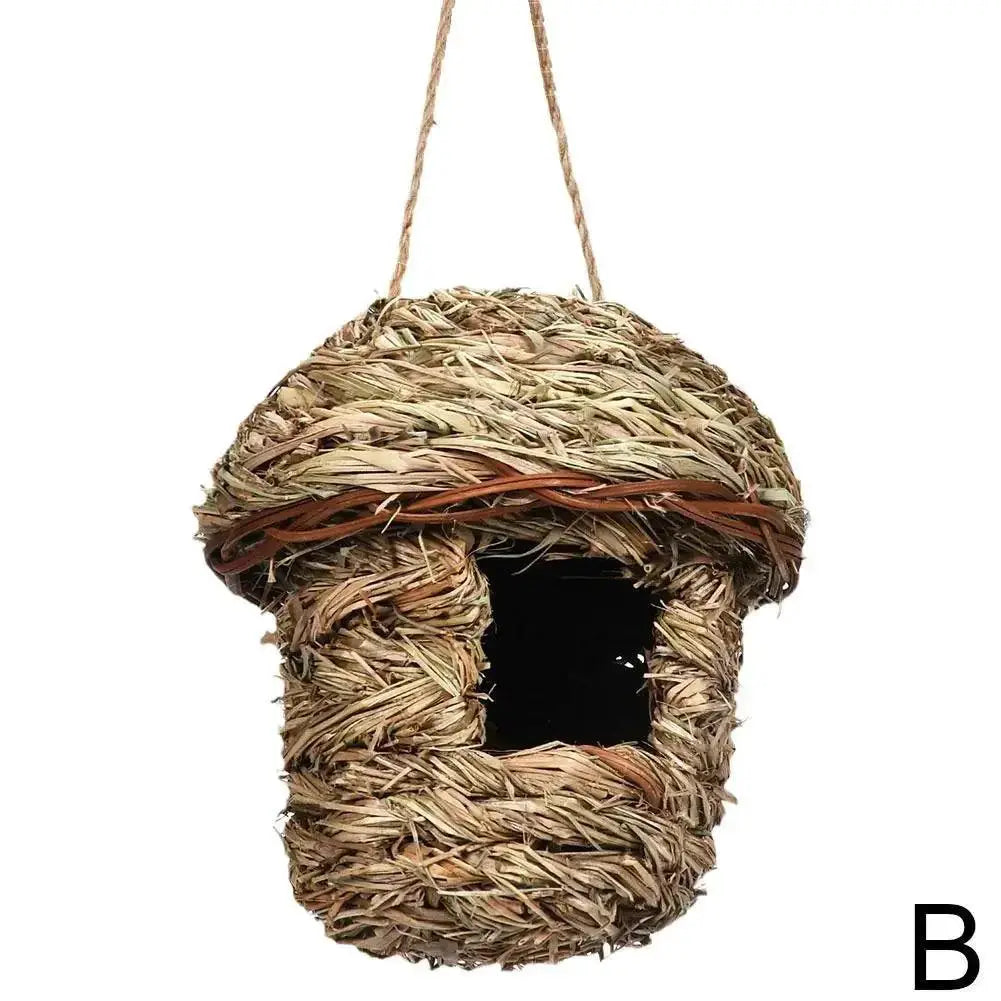 Handwoven Hummingbird Grass Nest House Natural Materials