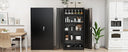 72 Inch Black Metal Storage Cabinet With Locking Doors