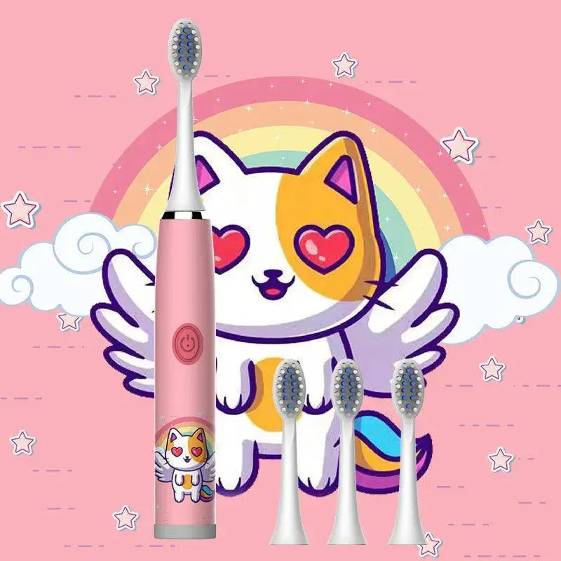 Colorful Cartoon Sonic Kids Electric Toothbrush Waterproof