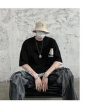 100% Cotton Men's T-shirts Japanese Style Cat Anime Tees