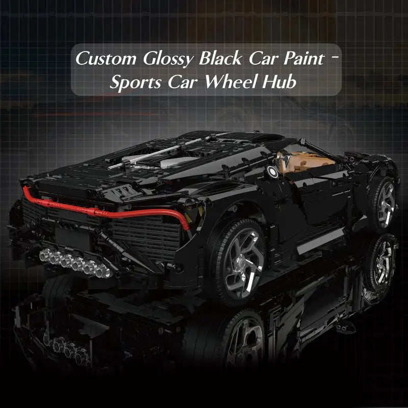 Mould King 13163 Technical Car Toys The MOC Black La Voiture Noire Building Block Assembly Sport Car Brick Kids Christmas Gift