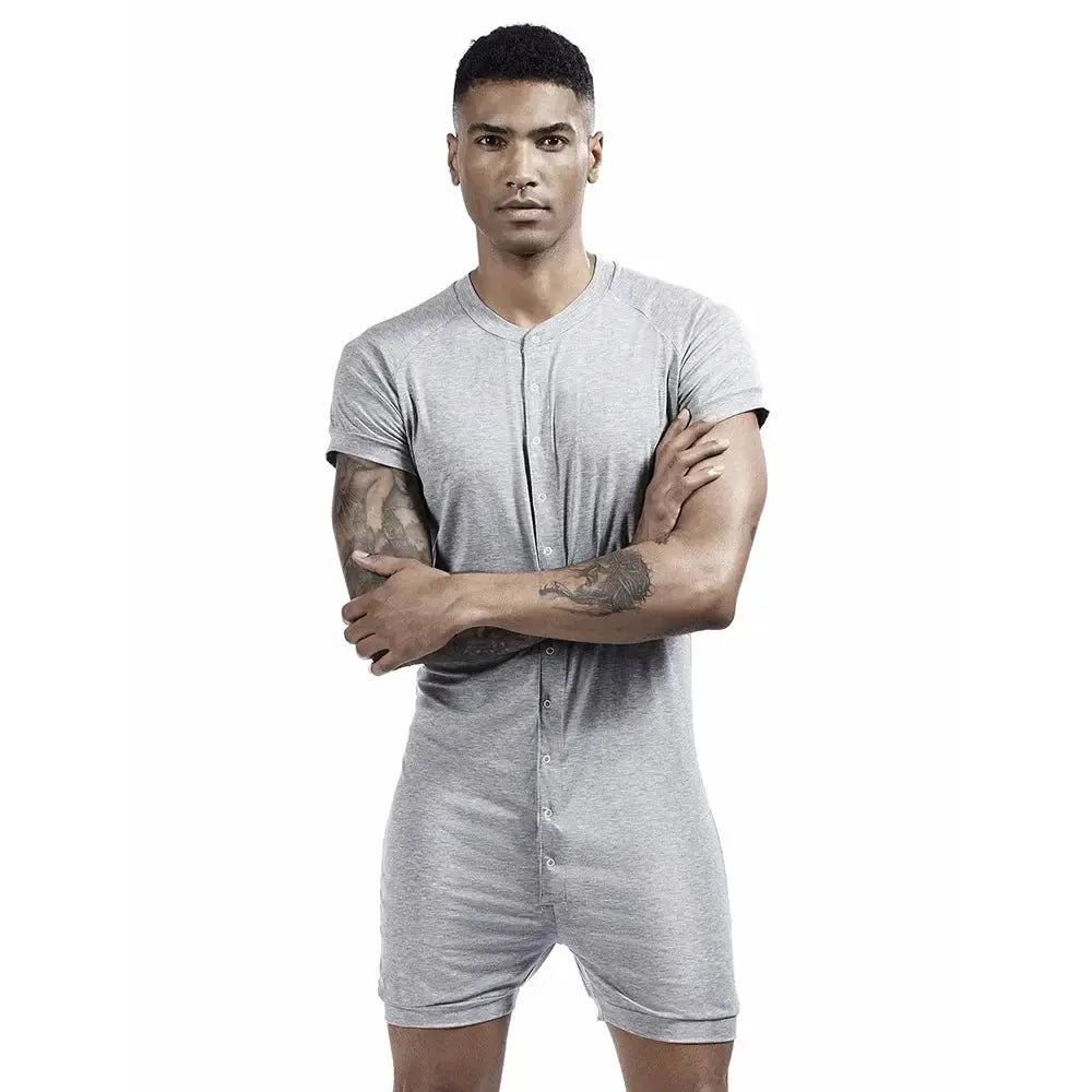 Men Slimming Shapewear Bodysuit With Button Top Comfort