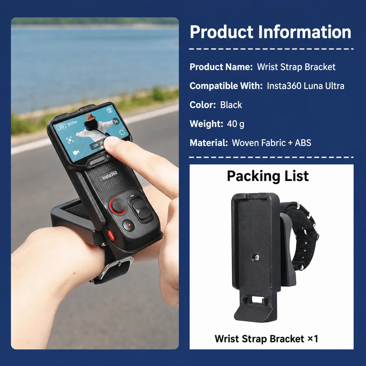 Insta360 Luna Camera Wrist Mount