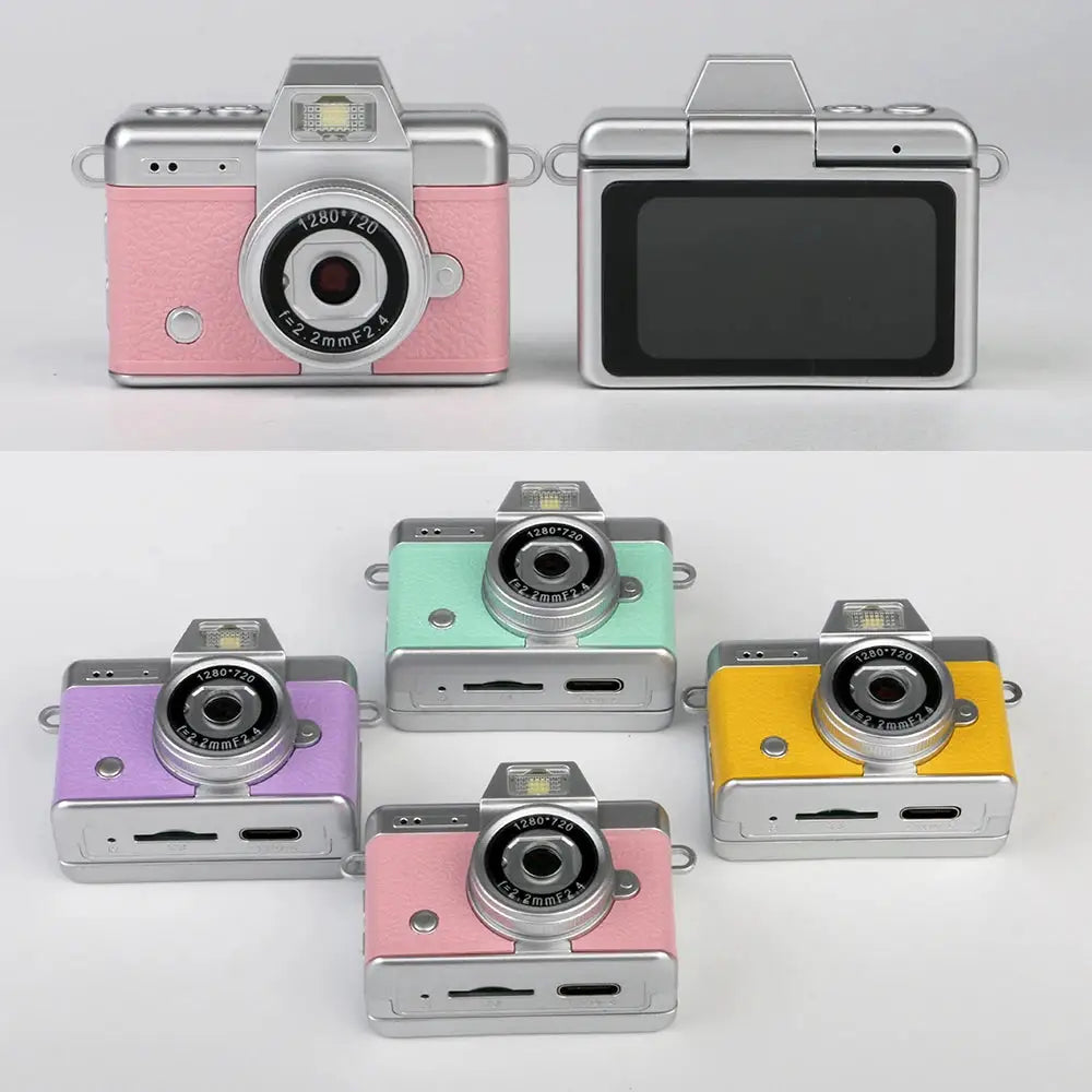 1080P Thumb Mini Camera Keychain Digital Camera Retro Camera HD Photo Travel Outdoor With Screen Support Memory Card for Kids