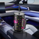 Meoky 40oz Tumbler Handle Straw Stainless Steel Cup Gift