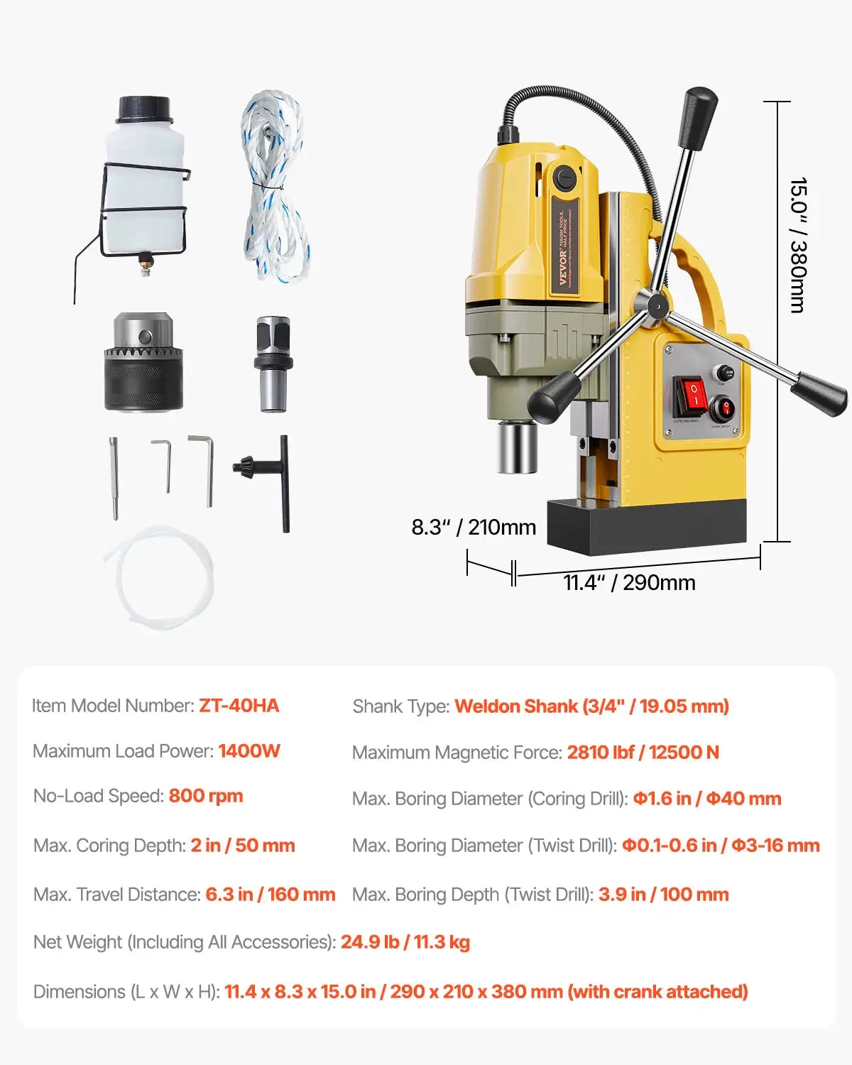 Heavy Duty Magnetic Drill Press — product view 11