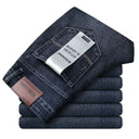 Fashion Classic Blue Black Denim Trousers Men's Jeans