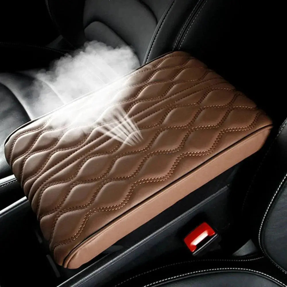 Premium Wave Embroidered Memory Foam Armrest Mat For Cars