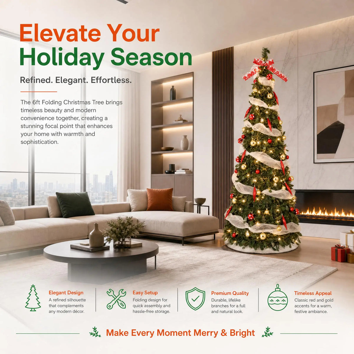 Slim Corner Festive Decor