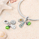 Sterling Silver Moon Mermaid Turtle