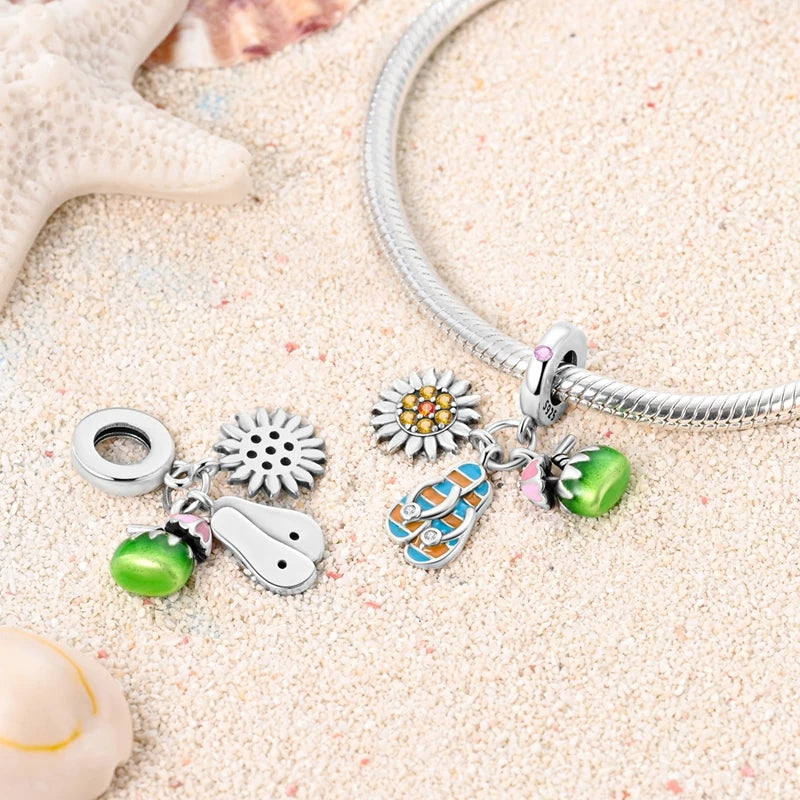 Sterling Silver Moon Mermaid Turtle