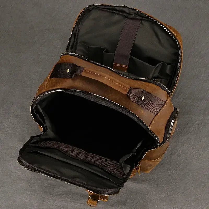 Multifunction Fashion Men Backpack Large Leather Daypack