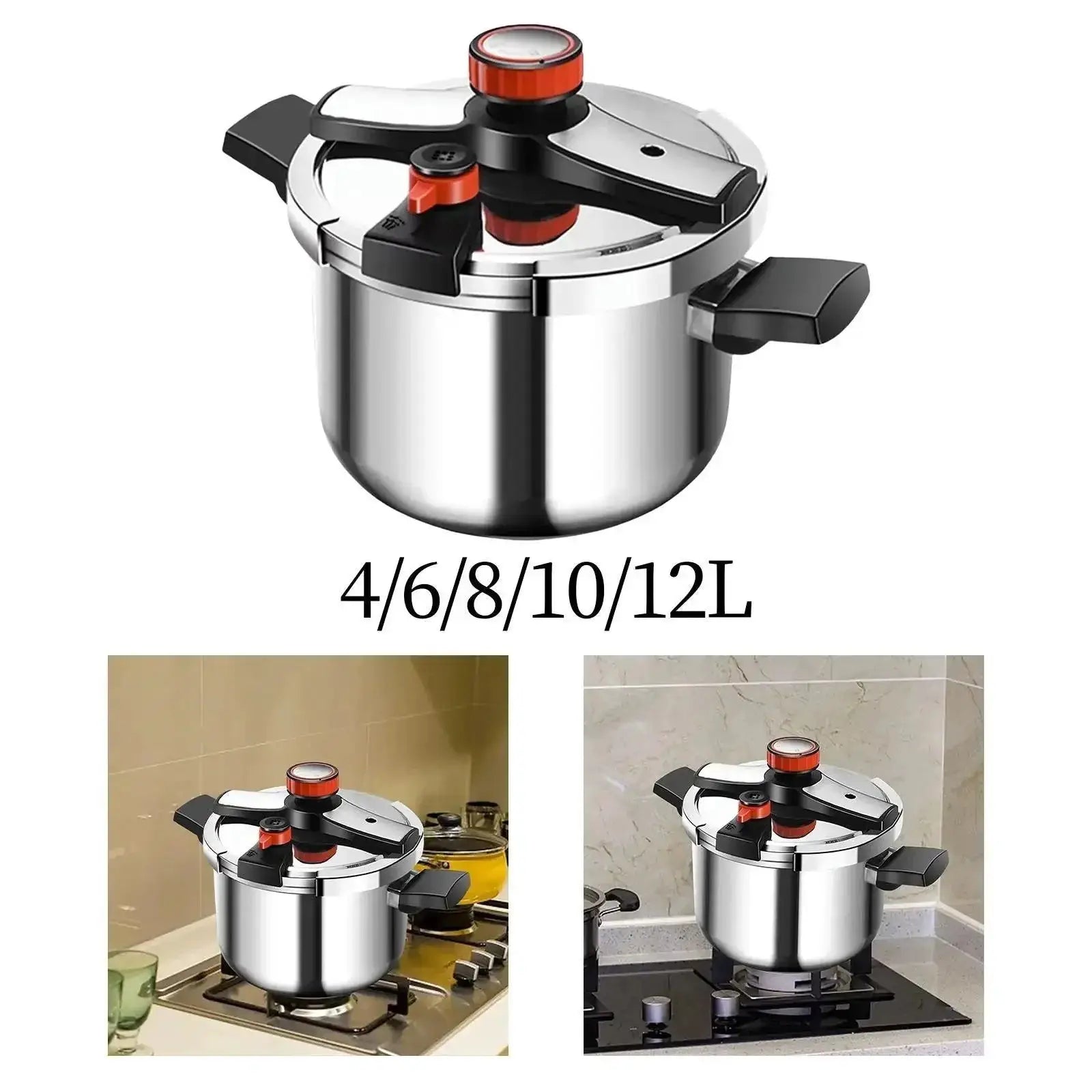 Pressure Cooker With Secure Lock Fast Heating For Meals