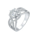 4ct Gold Plated Silver Moissanite Ring