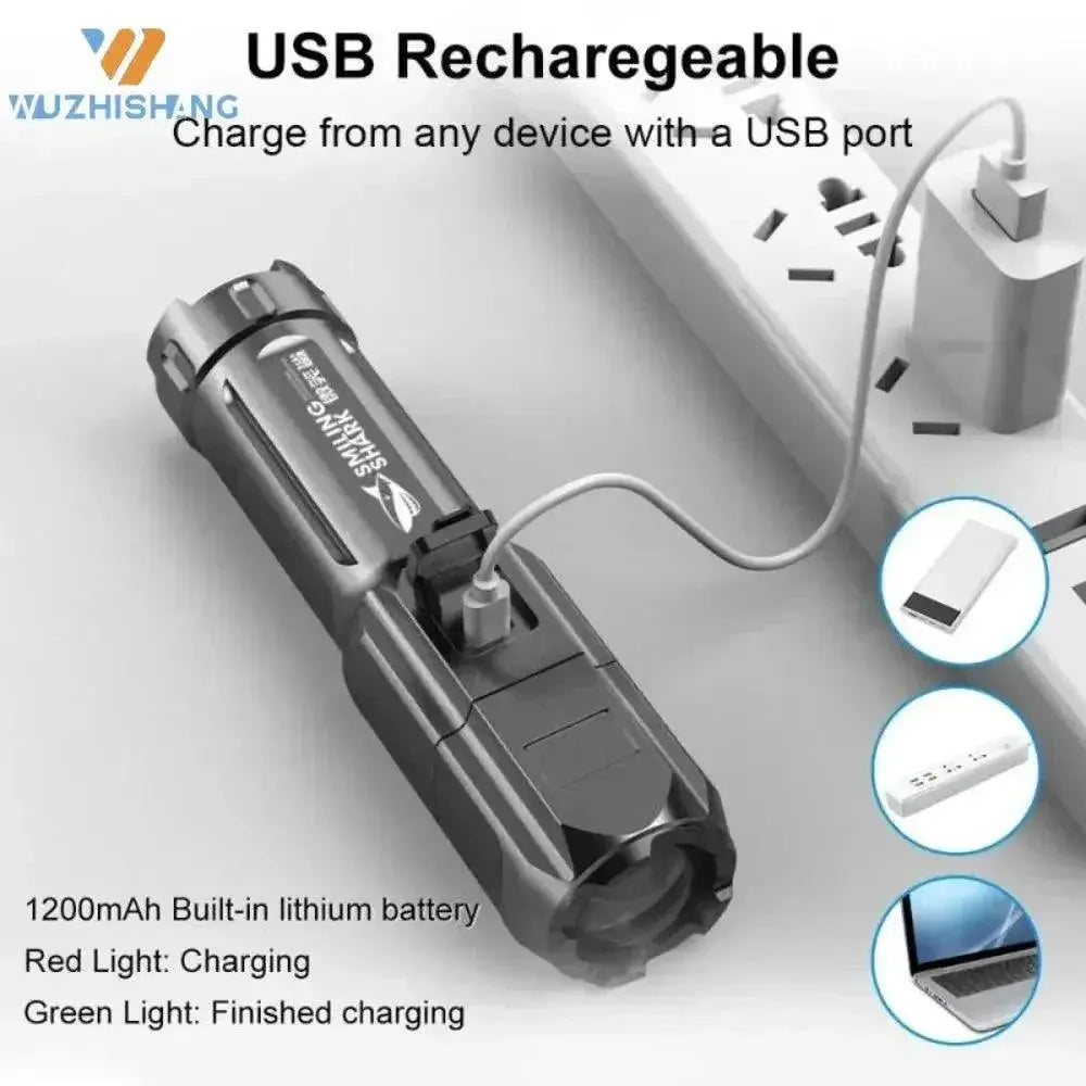 Lumen Tactical USB Rechargeable Flashlight for Adventure