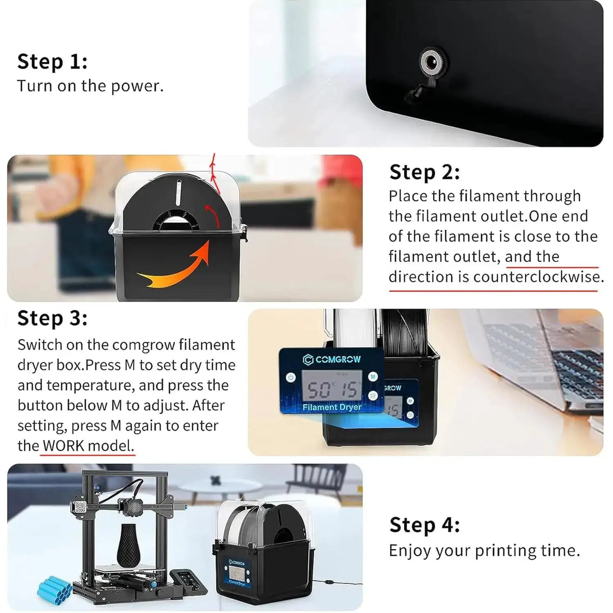 3D Printer Filament Dry Storage Box