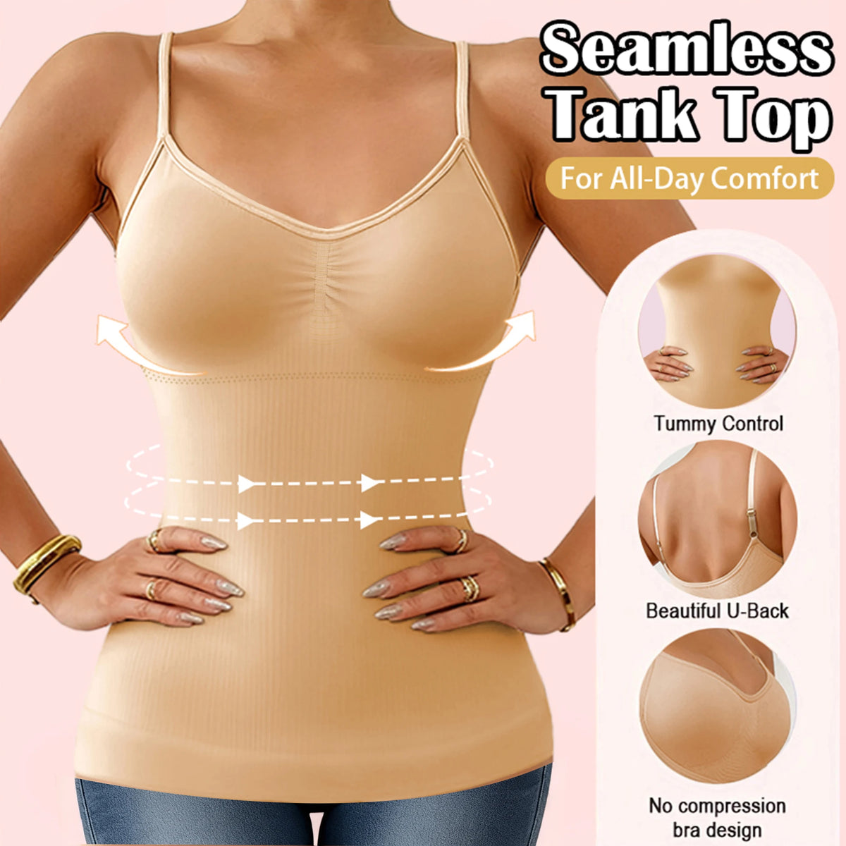 Padded Tummy Control Shapewear Camisole