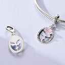 Sterling Silver Charm Beads Rose