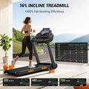 Foldable Treadmill With 16 Incline 3HP Motor 400 Lbs Capacity