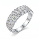 Moissanite Ring in Sterling Silver Wave EEFBA