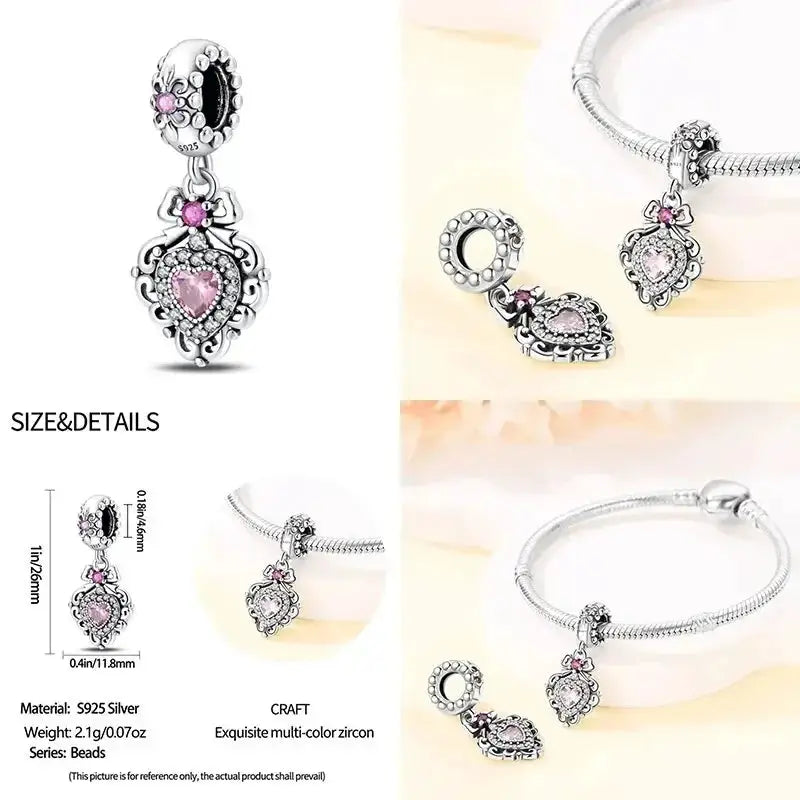 Lotus Charm Beads for Pandach Bracelet Sterling Silver
