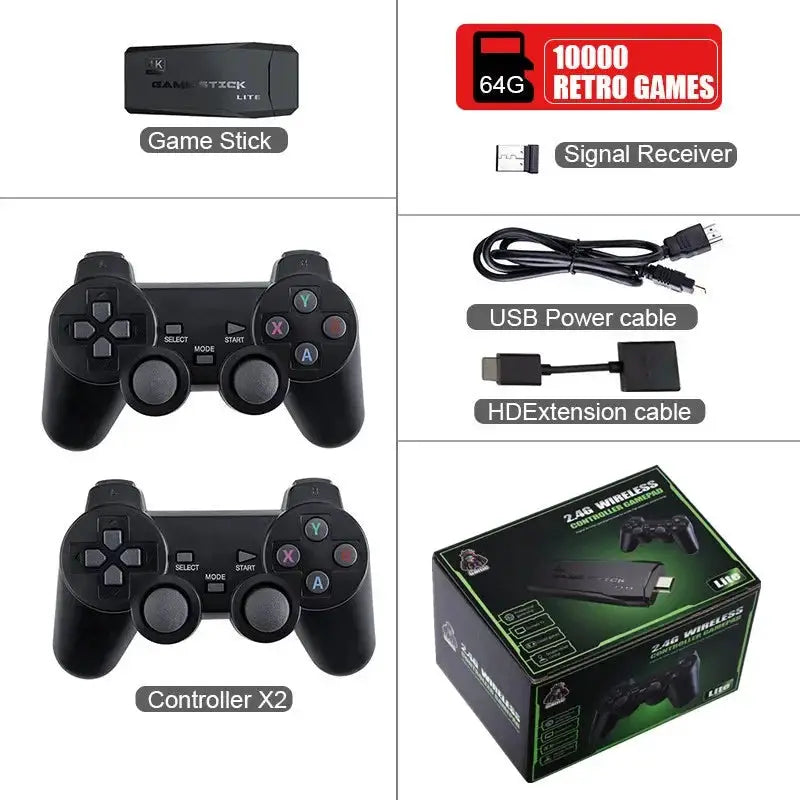 Video Game Console 2.4G Dual Wireless Controller 4K PS1 GBA