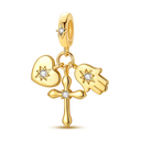 Golden Charm Bead Sterling Silver