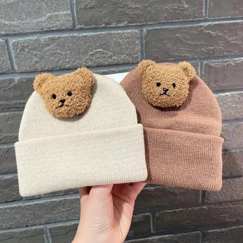 Korean Cartoon Bear Baby Hat Cute Winter Warm Toddler Cap