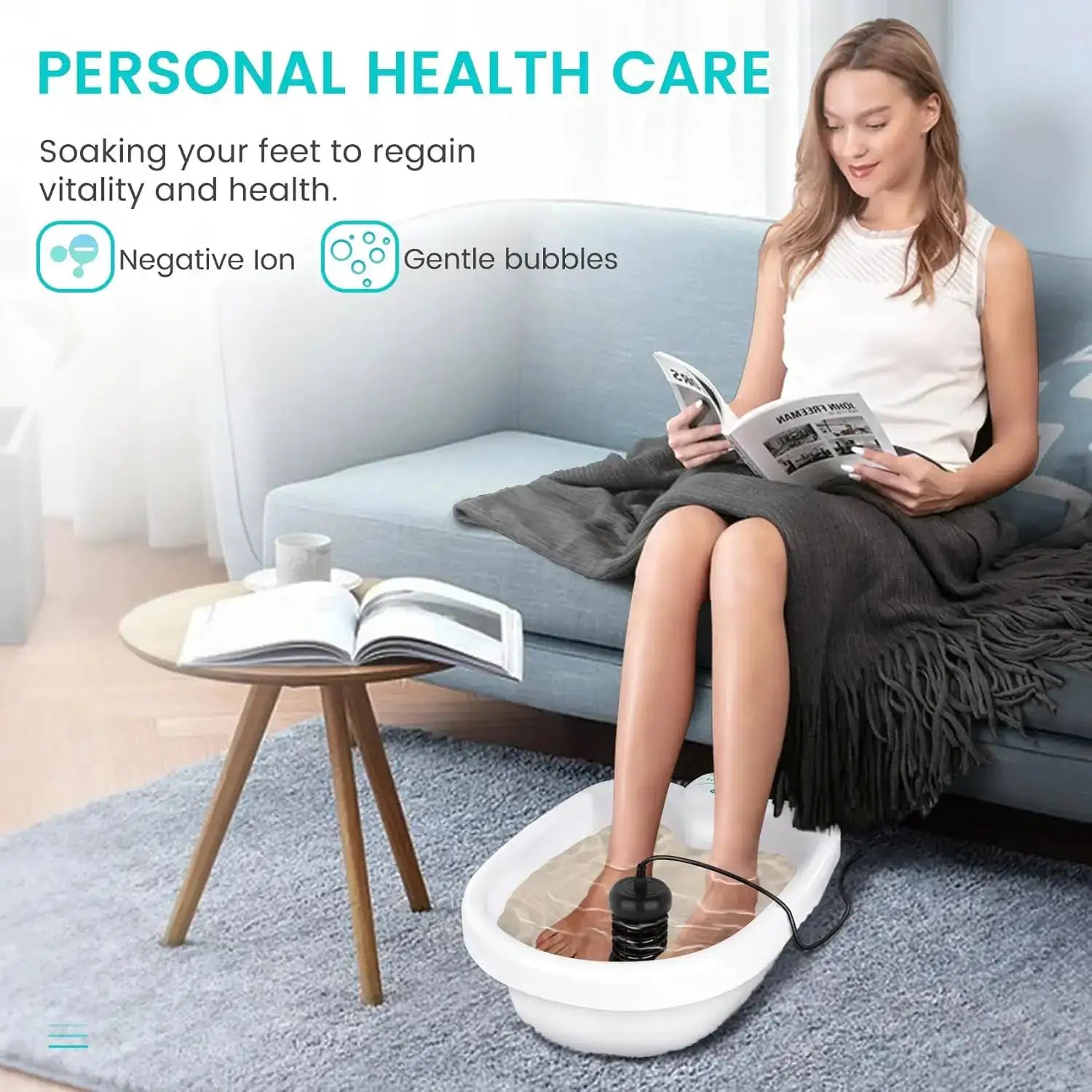 Detox Ionic Foot Spa Bath Machine Massage Mini Electric Foot Detoxification Relieve Fatigue Promote Good Health Full Vitality