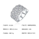 Sterling Silver Silver Moissanite Wavy Ring