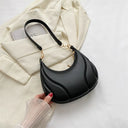 Retro Solid Color Shoulder Bag PU Leather Handbags for Women