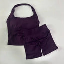 Gym Set Women Backless Halter High Waist Seamless