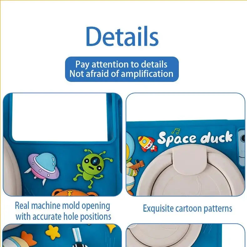 Soft Silicone Kids Rotating Stand Case For 10.1 Inch Tablet