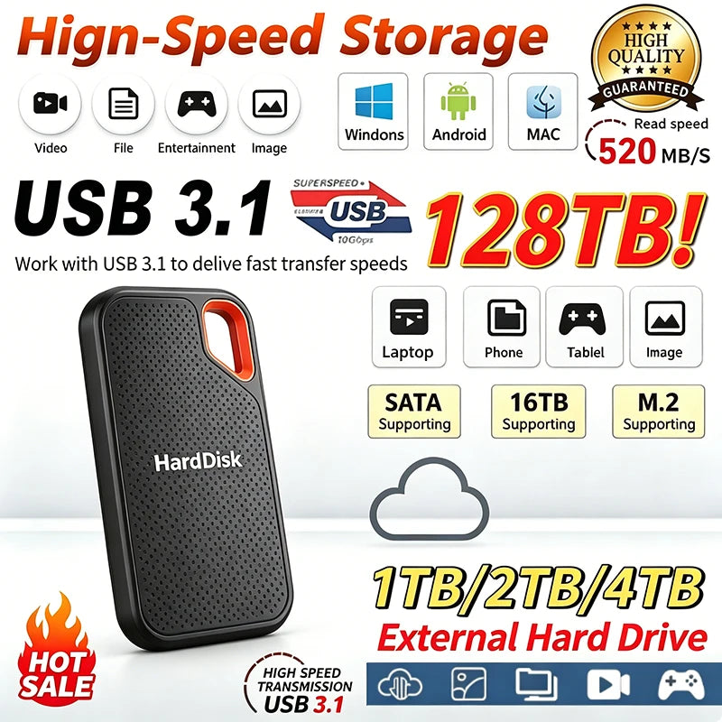 USB SSD Storage Drive