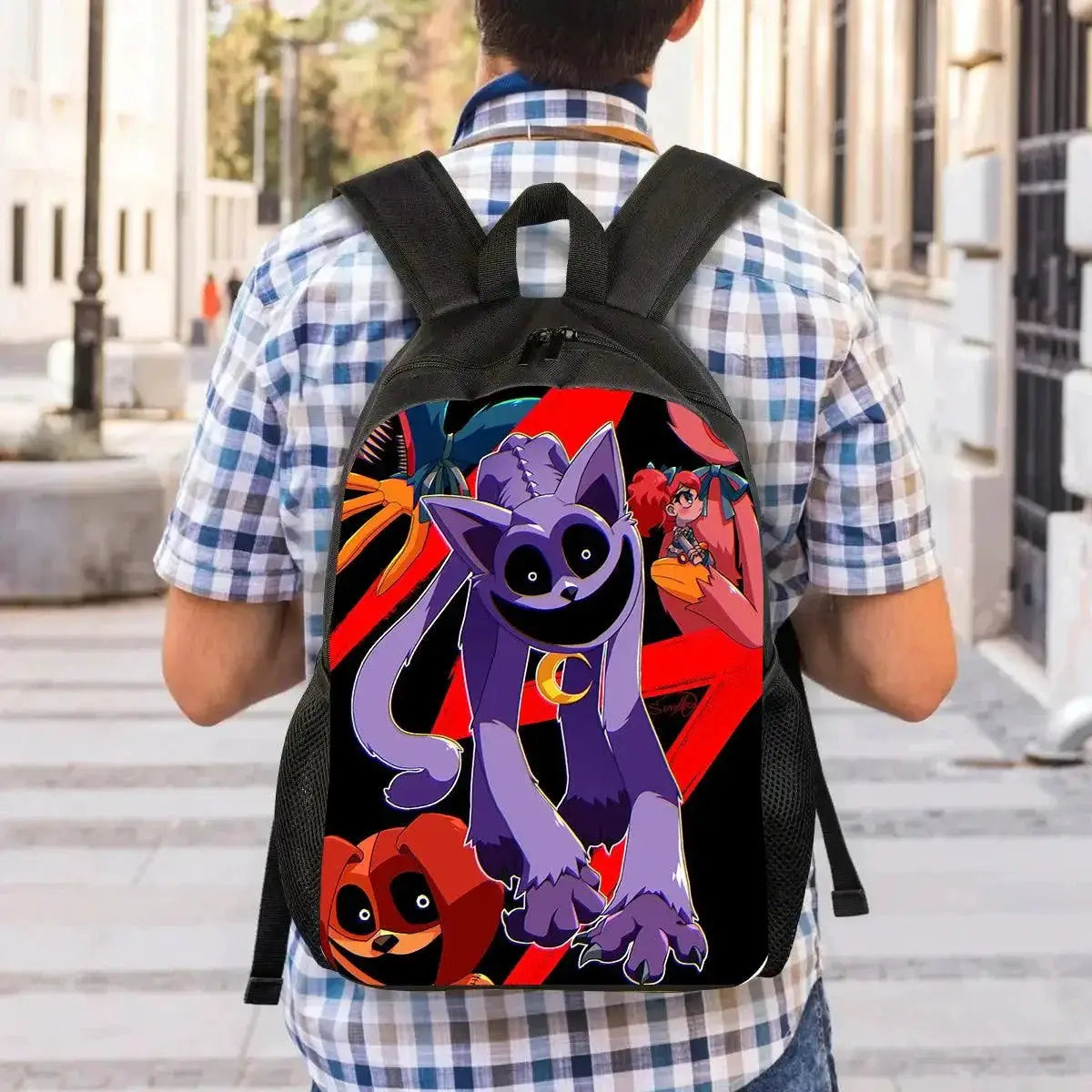 3 Piece Smiling Anime Critters School Bag Set For Kids