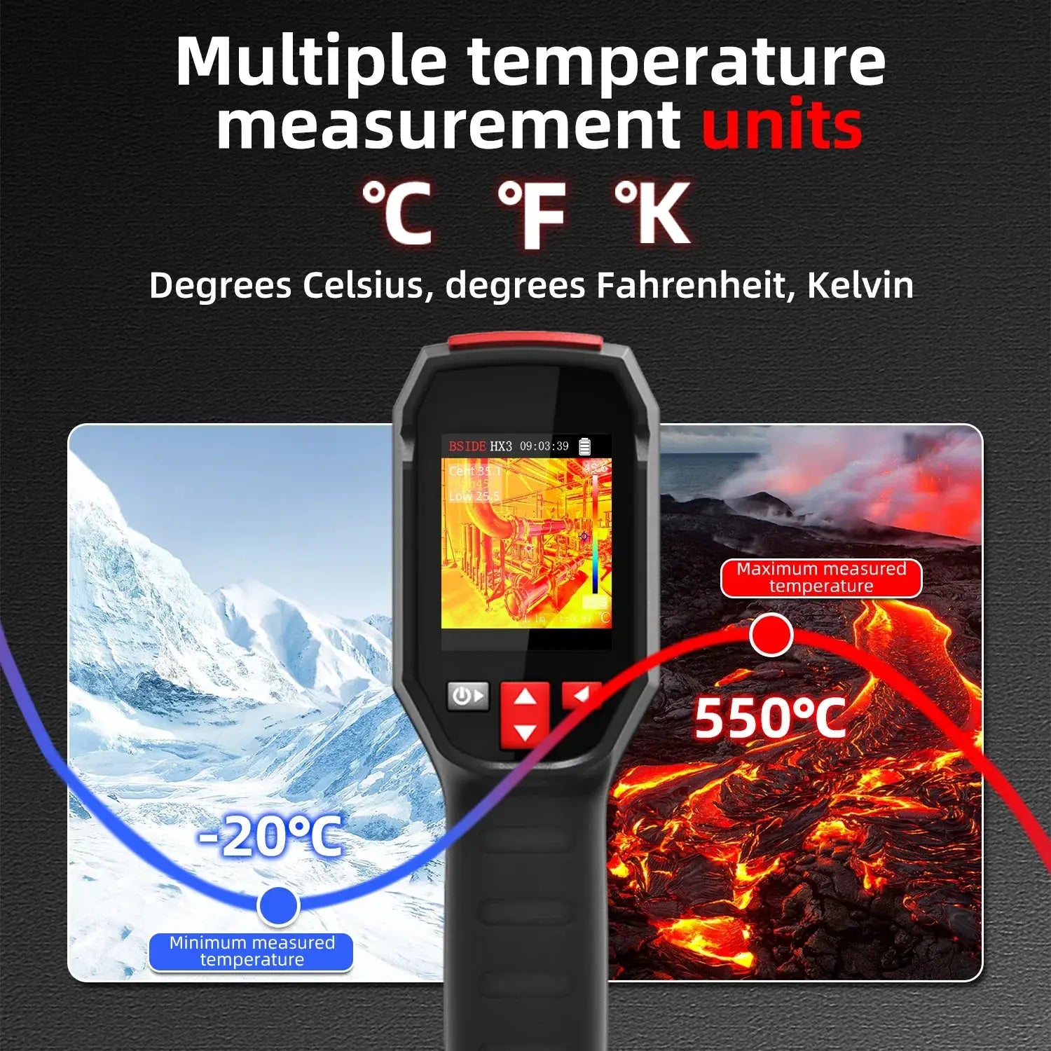 BSIDE HX3 Handheld Thermal Imaging Camera - For PCB, Pipes And Fire Safety - stepyours.com