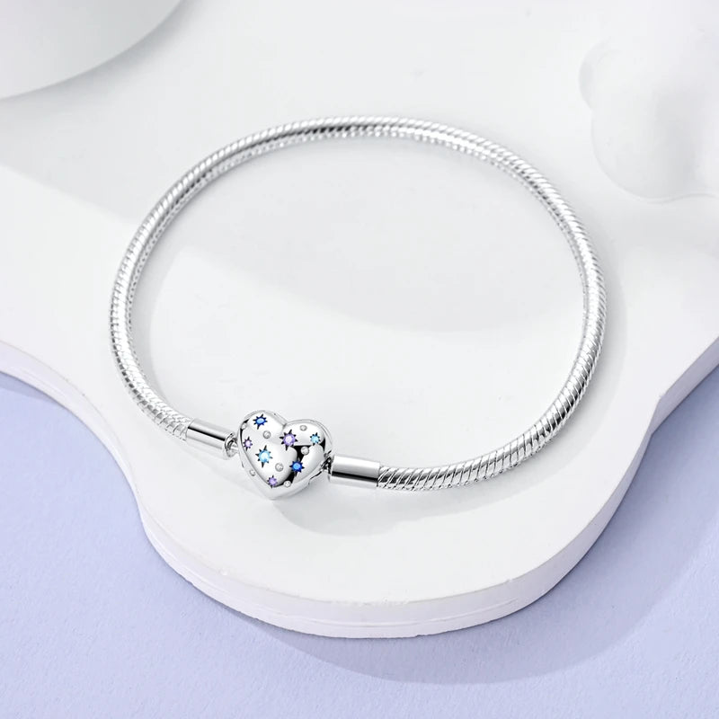 Bracelet Sterling Silver Snowflake Heart