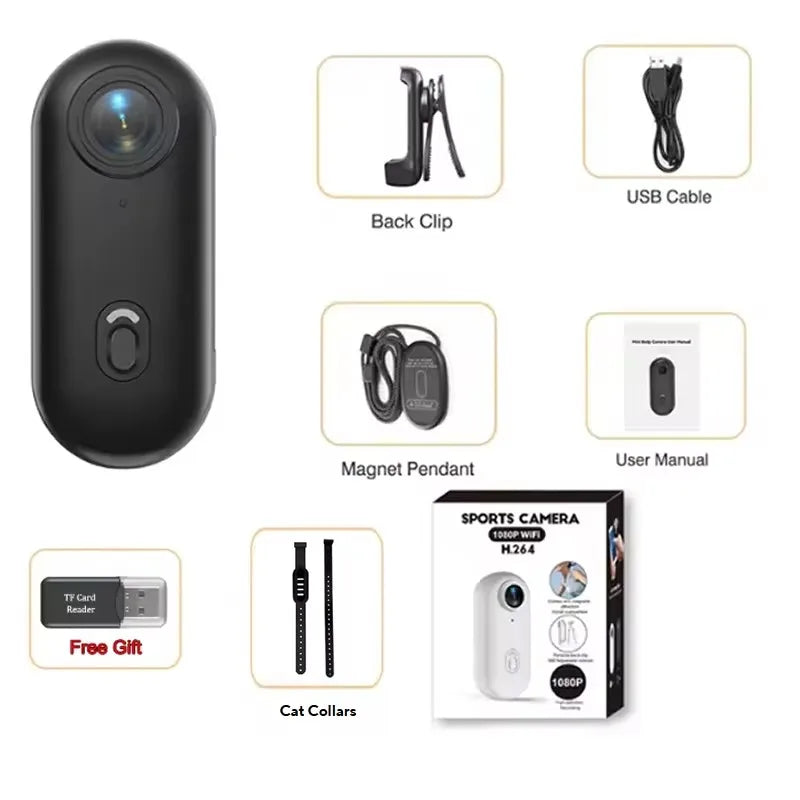 Wireless HD Pet Collar Camera