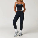 Women 2pc Fitness Set High Waist Bell Bottoms