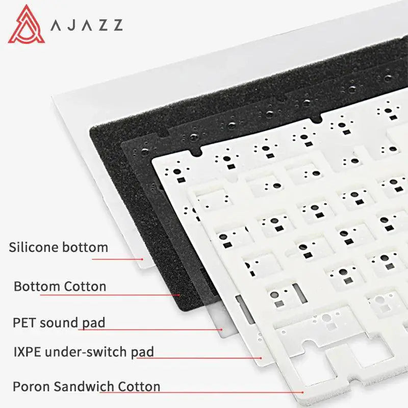 Ajazz Ak820 RGB Gaming Keyboard Versatile Connectivity
